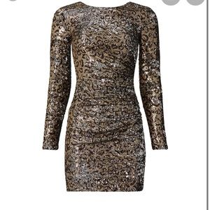 Dress the population - Leopard sequin dress